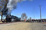 The steam charter special once again heads for its last runby in the S. Woodstown section of Woodstown 